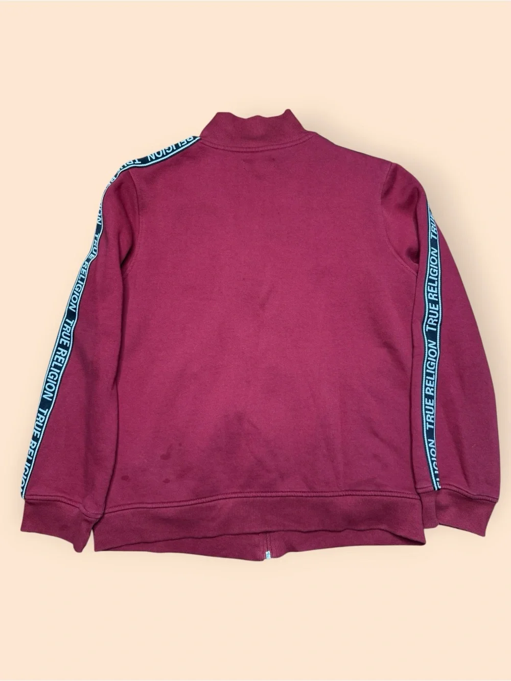 True Religion Zip Up Track Jacket Red Men’s Small Preowned 2000s